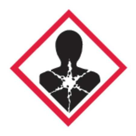 LABELMASTER GHIS0041 GHS HEALTH HAZARD LABEL,2"H,2"W,PK50