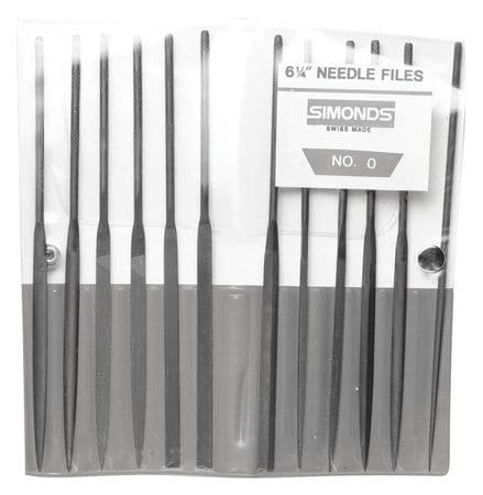 SIMONDS 83551000 NEEDLEFILESET,6-1/4IN.L,SWISS,NATURAL