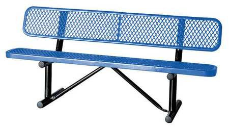 GRAINGER GLOBAL SOURCING 4HUT2 OUTDOOR BENCH 72 IN L 24 IN W BLUE