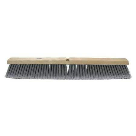 TOUGH 4KNA4 PUSH BROOM POLYSTYRENE GRAY 3 IN.