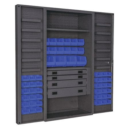 DURHAM MFG CO DCBDLP524RDR-5295 STORAGECABINET IND 14GA 52BINS BLUE DEEP