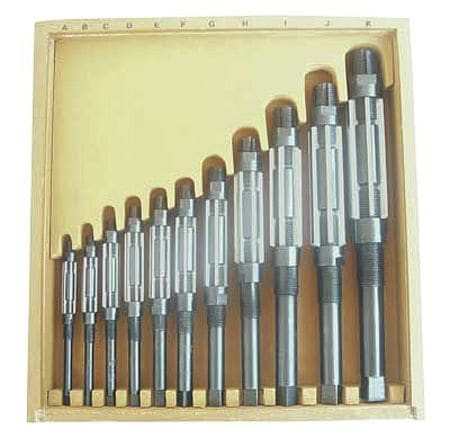 WESTWARD 4LGU4 ADJUSTABLE HAND REAMER SET HSS 11 PCS