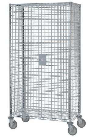 METRO SEC33ECQ WIRE SECURITY CART,CHROME,41X22X68