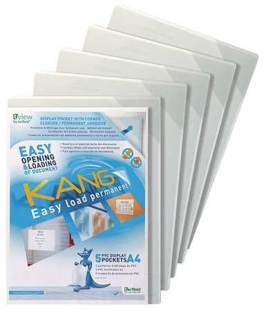 TARIFOLD P194684 SIGN HOLDER CLEAR 1/4 IN H ADHESIVE PK5