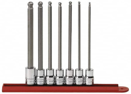 GEARWRENCH 80574 7 PIECE 3/8" DRIVE INCH BALL HEX BIT SOC