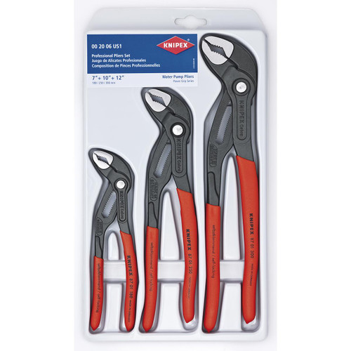 KNIPEX 002006US1 3-PCS COBRA PLIERS SET