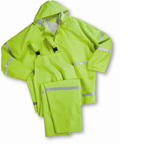 WEST CHESTER 4031/XXL FLUOR GR-35ML PVC  POLY3PCS RAINSUIT CLA