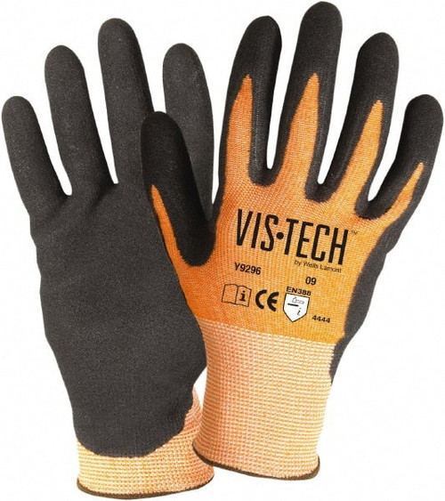 WELLS LAMONT Y9296XS SIZE XS (6), ANSI CUT LVL 4, NITRILE COA