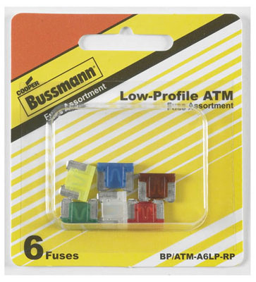 COOPER BUSSMANN BP/ATM-A6LP-RP FUSE LOW PROFILE ATM ASSORTMNT