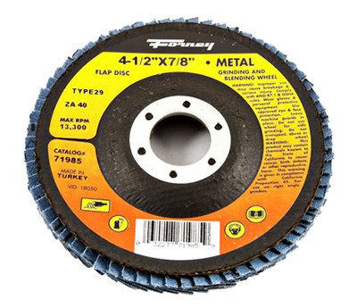 FORNEY INDUSTRIES INC 71985 JUMBO BLUE ZIRCONIA FLAP DISC, TYPE 29, 