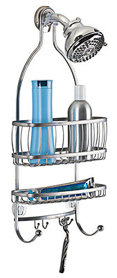 INTER-DESIGN 61976 SHOWER CADDY 10X4X22IN SILVER