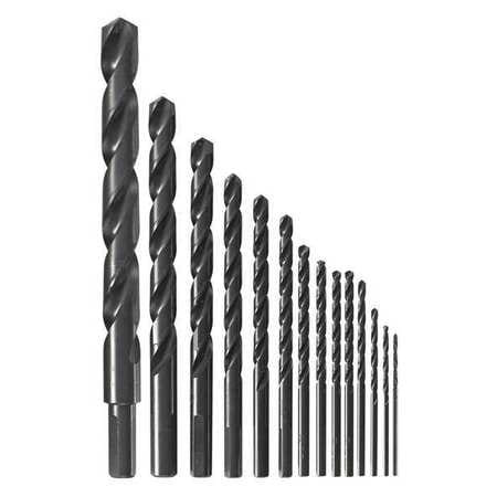 BOSCH POWER TOOLS BL14 JOBBER DRILL BIT SET BLACK OXIDE 14 PCS.