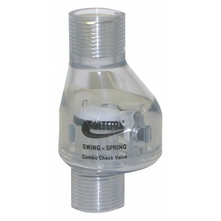 VALTERRA 200-C05F CHECK VALVE 1/2IN FPT X FPT CLEAR