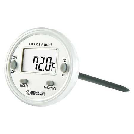 CONTROL COMPANY 4202 WATERPROOF THERMOMETER LCD STINLSS STEEL