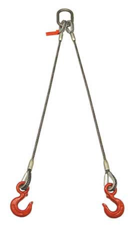 LIFT-ALL 38I2LBX4 WIRE ROPE SLING DOUBLE LEG 4 FT.L