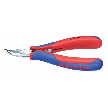 KNIPEX 35 42 115 BENT ROUND NOSE PLIER 4-1/2 L SMOOTH