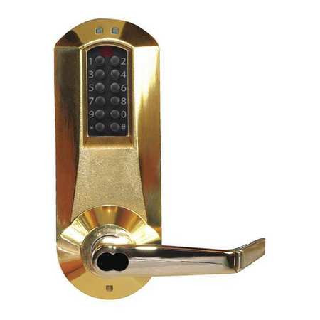KABA ILCO E5031SWL-605-41 ELECTRONIC LOCKS 5000 BRIGHT BRASS