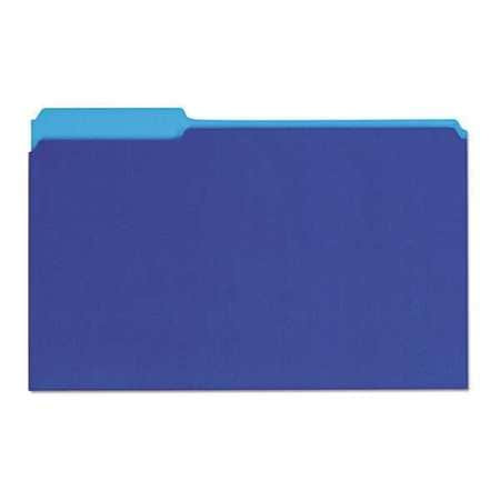 UNIVERSAL ONE UNV15301 TAB INTERIOR FILE FOLDER 1/3 BLUE PK100