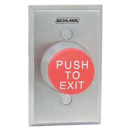 SCHLAGE 623RD EX DP SF-626 1-5/8" MUSHROOM BUTTON, SINGLE GANG, RED