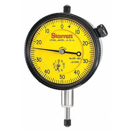 STARRETT 25-381J DIAL INDICATOR- 0 -10.0MM- .01MM GRAD - 