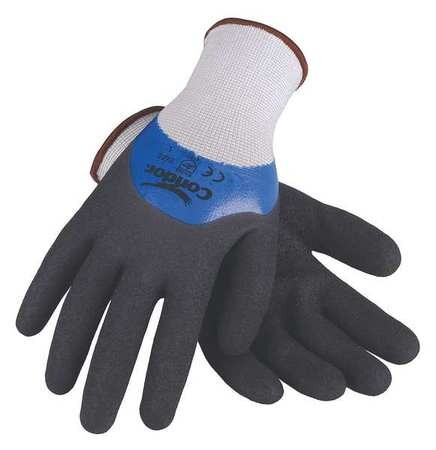 CONDOR USA INC 29JV99 COATED GLOVES BLACK/BLUE XL PR