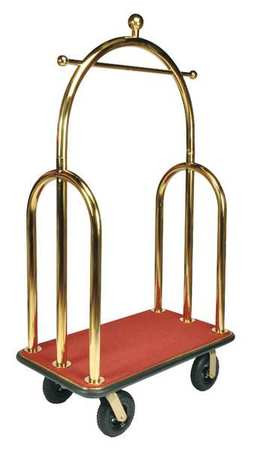 CSL FOODSERVICE AND HOSPITALITY 3533BK-030-RED BELLMANS CART TITANIUM RED CARPET 2 IN.