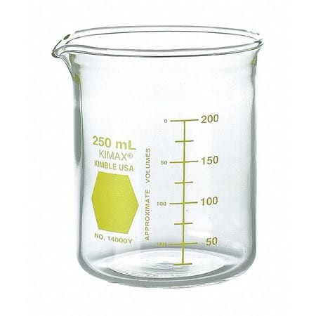 KIMAX 14000Y-600 GRIFFIN BEAKER 600ML GLASS CLEAR PK6