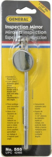 GENERAL 555 INSPECTION MIRROR,8-5/8 IN. L