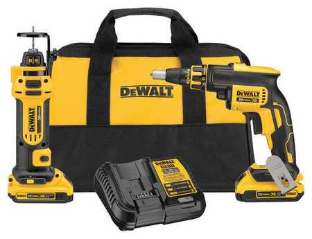 DEWALT TOOLS DCK263D2 20V MAX XR LI-ION DRYWALL SCREWGUN & CUT