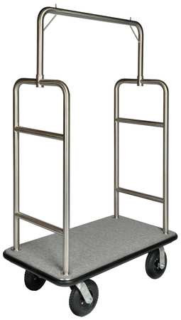 CSL FOODSERVICE AND HOSPITALITY 2599BK-010-GRY BELLMANS CART, SS FINISH,GRAY CARPET