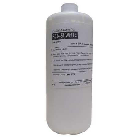 CARCO F-224-51 WHITE MARKING INK PIGMENT WHITE 15 TO 20 MIN