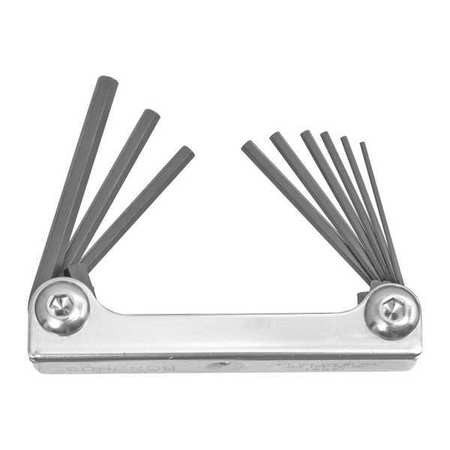 BONDHUS 14591 9 PIECE FOLD-UP BALL END HEX KEY SET