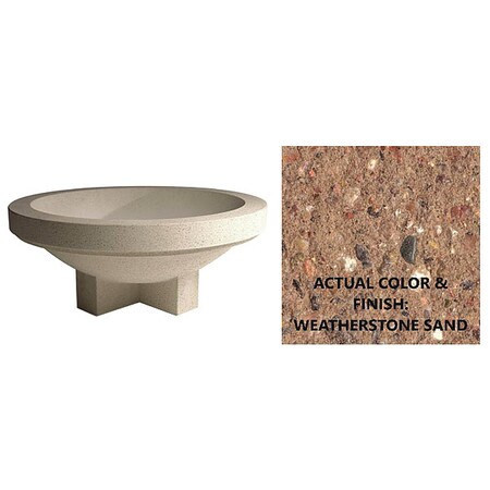 WAUSAU TILE SL4034W22 PLANTER ROUND 36IN.LX36IN.WX19IN.H