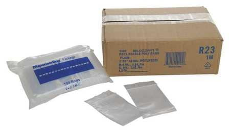 RELOC ZIPPIT R23 RECLOSABLE BAG 2INW X 3INL LDPE PK1000