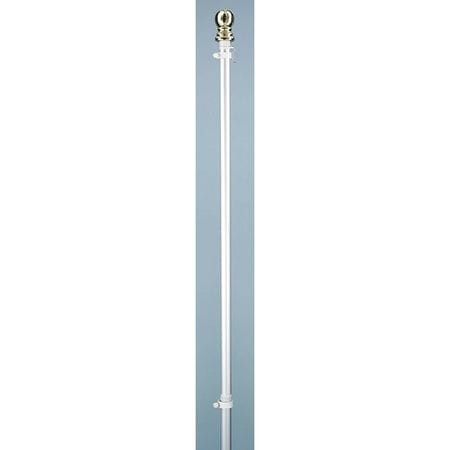 ANNIN FLAGMAKERS 1992 FLAG POLE HANGING AND SPNNING WHITE 6 FT