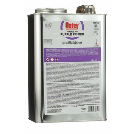 OATEY 30759 PVC PRIMER,PURPLE,128 OZ.