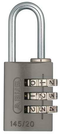 ABUS 145/20 Black COMBINATION PADLOCK SIDE BLACK/SILVER