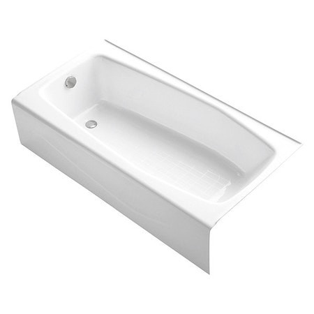 KOHLER K-715-0 SOAKING TUB WITH DRAIN WHITE 14 H