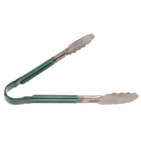 CRESTWARE CG10G TONG GREEN 10 IN L STAINLESS STEEL