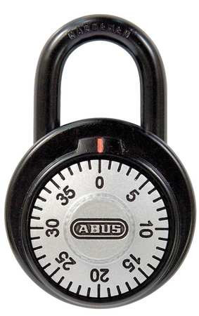 ABUS 78/50 COMBINATION PADLOCK FRONT BLACK/SILVER