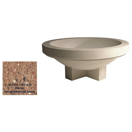 WAUSAU TILE SL4035W22 PLANTER ROUND 42IN.LX42IN.WX19IN.H
