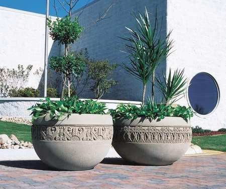 WAUSAU TILE TF4229W22 PLANTER ROUND 48IN.LX48IN.WX35IN.H