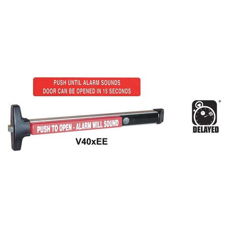 DETEX V40 EE CD 628 99 36 W-CYL RIM EXIT DEVICE V40 ADA COMPLIANT