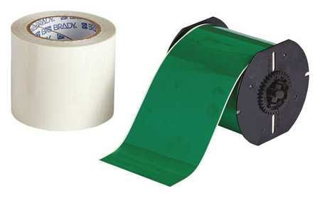 BRADY SPC ABSORBENTS B30C-4000-483GN-KT LABEL TAPE CARTRIDGE,GREEN,4 IN.W