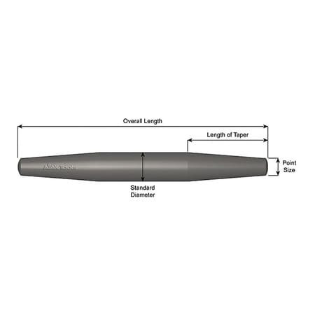AJAX 635 PIN DRIFT BARREL 8 LG 7/16 POINT