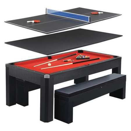 HATHAWAY BG2530PR POOL TABLE COMBO SET,7 FT.