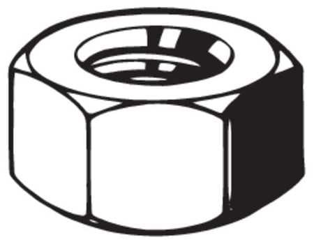 GRAINGER GLOBAL SOURCING U04026.050.0001 HEX NUT 1/2-13 GR DH STEEL PLAIN PK25