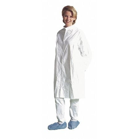 DUPONT IC270BWH3X00300C CLEANROOM COAT 3XL TYVEK(R) WHT PK30