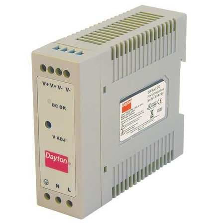 DAYTON 33NT20 POWER SUPPLY DIN RAIL 50W 24VDC PLASTIC