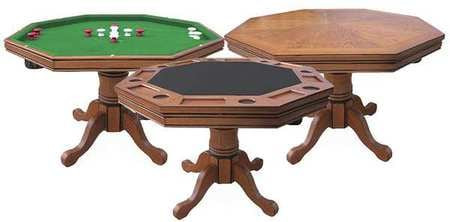 HATHAWAY BG2351T 3 1 GAME TABLE OAK/SOLID HARDWOOD GREEN